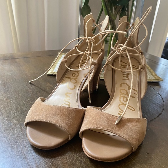 Sam Edelman Tan Block Heels - Picture 2 of 7